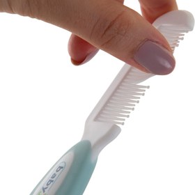Resim Babyjem Fırça Tarak Seti Doğal Kıl Mavi 