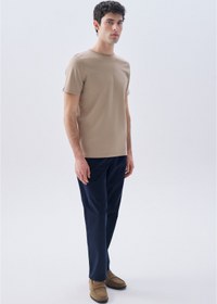 Resim Mudo Erkek Taş Rengi Tapered Fit Chino Pantolon 