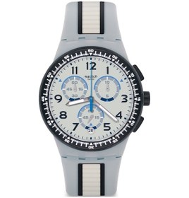 Resim Swatch Suss401 Gri Beyaz Kronometreli Erkek Saat Gri 