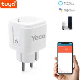 Resim Yeco Sp-16 Akıllı Priz, Wi-Fi Uyumlu, Telefonla Kontrol, 16A Akım Koruma, Enerji Izleme 