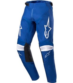 Resim Alpinestars Youth Racer Narin Genç Kros Motosiklet Pantolonu Mavi - Beyaz 