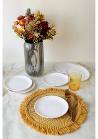 Resim Keramika Beyaz Delta Pasta Tabağı 17 Cm 6 Adet 006 Beyaz 