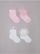 Resim Solokids Yenidoğan Bebekler İçin Çoraplar 2 Çift Set 228505060 Pembe 