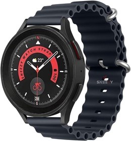 Resim Samsung Galaxy Watch 46mm R800 - Watch 3 45mm R840 22mm İle Uyumlu Seaflex Ocean Silikon Kordon Midnight Midnight 