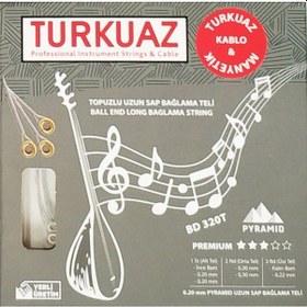 Resim Turkuaz BD320T Uzun Sap Bağlama Teli 020 Pyramid Topuzlu SET 