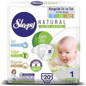 Resim Sleepy Naturel 1 Beden Yenidoğan Bebek Bezi 20 Adet 