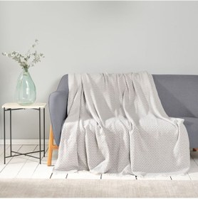 Resim Karaca Home Bety Tek Kişilik Tv Battaniyesi Koltuk Örtüsü 170 x 210 CM Gri 