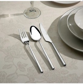 Resim Nehir Gloria 72 Parça Çatal Kaşık Bıçak Seti Takımı 12 Kişilik Paslanmaz Çelik Gri 