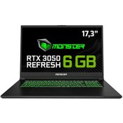 Resim Abra A7 V15.3 Intel Core i5 13500H 16 GB RAM 500 GB SSD 6 GB RTX 3050 FreeDOS 17,3" FHD 144 Hz Oyun Bilgisayarı Monster