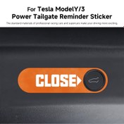 Resim For Tesla Model Y/3 Elektrikli Kuyruk Kapak Hatırlatıcı Çıkartması İçin - 'Sadece Çıkartı, İyi Uyumlu' Tasarımı, Vinil Malzeme, Turuncu ve Siyah, Bagaj Kapağı ile Uyumlu, Otomotiv Dış Aksesuar, Otomotiv Dış Çıkartı|Canlı Çıkartı|Dayanıklı Vinil Çıkartı 
