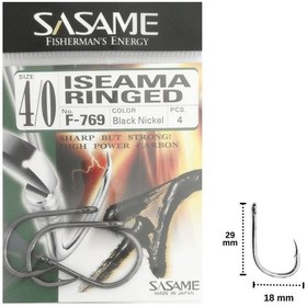 Resim Sasame F-769 No:4/0 İseama Ringed Olta İğnesi 4 Adet 