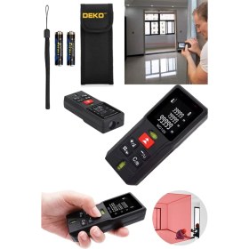 Resim Yüksek Hassasiyetli Dijital Gösterge 60MT Mesafe Ölçüm Lazermetre Lazer Çizgi Mesafe Ölçme Makinesi 