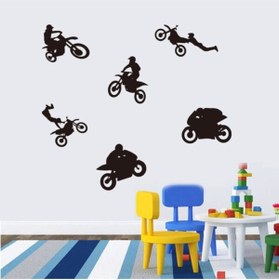 Resim Ogec Worx 6 Parça Oturma Odası Duvar Çıkartmaları Yaratıcı Klasik Su Geçirmez Çıkartmaları 