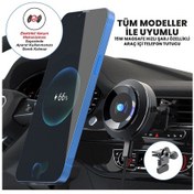 Resim Air Pro Vakum Mekanizmalı Araç İçi Telefon Tutucu Magsafe Şarj 