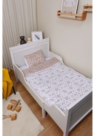 Resim Organik Çarşaflı Park Yatak Nevresim Takımı 80x120 - Leopar Şıklığı 