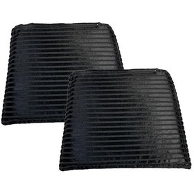 Resim Knsz sırt minderi 2 li mazlum siyah çizgili kumaş cırtlı tel sandalyesi sırtı için 