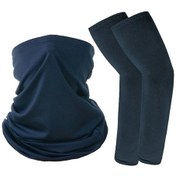 Resim Dashanshop 2 Adet Kol Kolluğu Maske Bandana Motorcycle Çorap Tibet Mavi Outdoor Spor Seti 