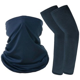 Resim Dashanshop 2 Adet Kol Kolluğu Maske Bandana Motorcycle Çorap Tibet Mavi Outdoor Spor Seti 
