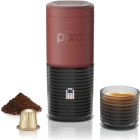 Resim Wacaco Pixapresso Kırmızı - Şarj Edilebilir Pilli Taşınabilir Espresso Makinesi 
