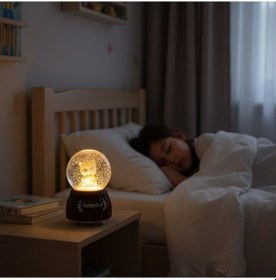 Resim Pilli Işıklı Müzikli Kar Küresi-şanslı Kedi Figürlü Eğlenceli Biblo, Led Aydınlatmalı Kar Küresi 