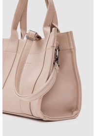 Resim Bonnie Deri Tote Bag Bej Krem 