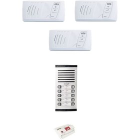 Resim Nts Diafon Sesli Üç Daire Için Villa Kit Set Komple 