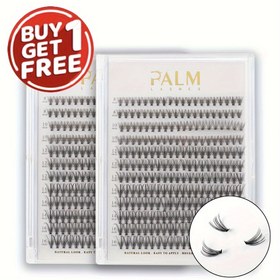 Resim 1 Alana 1 Bedava 2 adet Bireysel Kirpik 8-16mm 240 adet * 2 Küme Kirpik Doğal Görünüm Karışık DIY Kirpik Uzatma Hacim Kirpik Küme Uzun Bireysel Kirpik Uzantıları (20D-0.07D-8-16mm) 