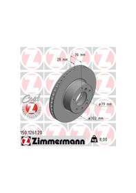 Resim Zimmermann 150.1261.20 Fren Diski Ön Bmw E34 E32 34116756090 
