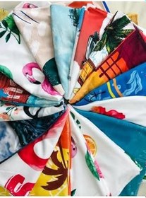 Resim Asyabayrak, Baskılı Plaj Havlusu KOD:06, Mavi, PLAJHAVLUSU6 