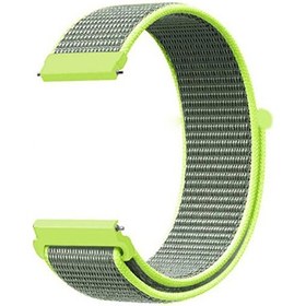 Resim Huawei Watch GT 3 Elite 46 MM Cırtcırt Kumaş Ayarlanabilir Yeşil Kordon 