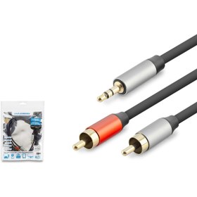 Resim Genel Markalar 3.5 Mm To 2Rca Kablo 2Lıne Gold 1.5M Siyah HDX1073 
