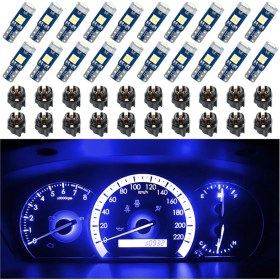 Resim 20 Adet T5 LED Işık Araba Gösterge Paneli Göstergesi 3030-3SMD-MAVI (Yurt Dışından) 