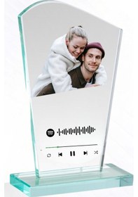 Resim Kişiye Özel Fotoğraflı Ve Spotify Tasarımlı Kristal Plaket 