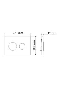 Resim Visam Olimpos Mat Krom İki Kademeli Kumanda Paneli Mat Krom 