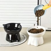 Resim 1/2 adet kedi kabı, kusma önleyici 15 derece eğimli kedi tepsisi, stabil taban, kolayca devrilmeyen, evcil hayvan içme veya yiyecek besleme istasyonu, evcil hayvan kasesi, kapalı mekanlarda kediler ve köpekler için uygun, bulaşık makinesinde temizlenebilir 