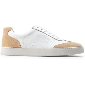 Resim Deery Hakiki Deri Bej Sneaker Erkek Ayakkabı 