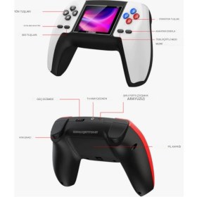 Resim P5 Kırmızı 520 Oyunlu Mini Atari Gameboy Oyun Konsolu Atari Nintendo Gaming Kablosuz Game 