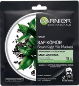 Resim Garnier Skin Naturals Saf Kömür Siyah Kağıt Yüz Maskesi 