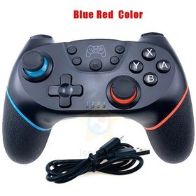 Resim Mavi Kırmızı Dropshipping Kablosuz Bluetooth Uyumlu Pro Denetleyici Gamepad Joypad Nintendo Anahtarı Konsolu Oyun Aksesuarları İçin Uzaktan Joystick 