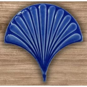 Resim Kütahya Hedef Çini 17×17 Kobalt Istiridye Balık Pulu Seramik 