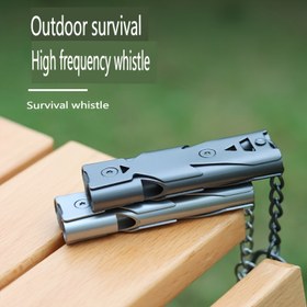 Resim Hayatta Kalma Düdüğü, Çift Namlulu Sonik Düdük, Dış Mekan Kurtarma Düdüğü, Paslanmaz Çelik Yüksek Frekanslı Deprem Hayat Kurtaran Düdük, Yüksek Desibel Düdük 