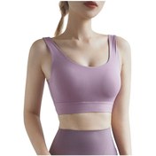 Resim Jeemson Bayanlar İçin Padded Yönetici Bra - U Yaka, Seksik Kesim Arka, Kablosuz, Günlük Spor Ve Rahat Kullanim - Gri 