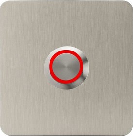Resim Lockway Z403k Paslanmaz 304 Kare Zil Butonu 70x70mm Kırmızı Led 