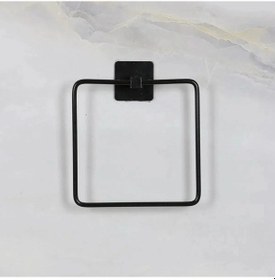 Resim Hobibahçem Kendiliğinden Yapışkanlı Siyah Paslanmaz Metal Kare Havluluk 