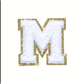 Resim arredamento Termos Uyumlu M Harfi Beyaz Sticker 