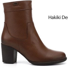 Resim Gönderi R Kadın Taba Floter Fermuarlı Kalın Topuklu Hakiki Deri Bot Gkzb13448457 Taba Floter 