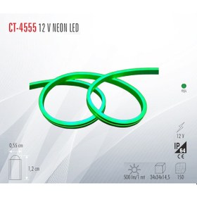 Resim Cata Ct-4555 12 V Neon Led Şerit Yeşil Işık 5 Metre 