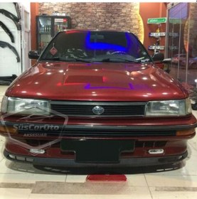 Resim Toyota Corolla 1987-1992 Fındık Kasa Uyumlu Üniversal Laguna Lip Esnek Ön Lip 2 Parça Tampon Altı Dil Karlık Ön Ek 00 Şüscaroto Aksesuar 