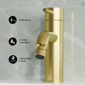 Resim Storemax Well Made Forever SM-DF81BG Fırçalanmış Altın Sarmaşık Taharet Musluğu 