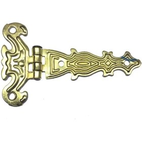 Resim Dekoratif, Sac Tek Kuyruklu Menteşe - 40X68 Mm, Küçük, Sarı, 100 Adet 